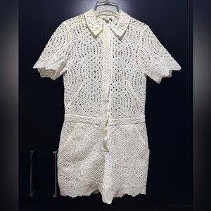 Whistles Ivory Lace Mini Romper